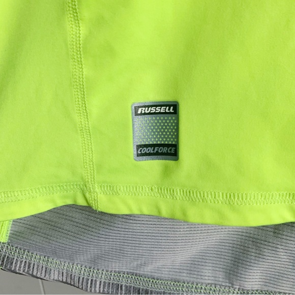 RUSSELL ATHLETIC Neon Coolforce Fitted Short Sleeve Performance T-Shirt M 38-40 - Picture 3 of 3